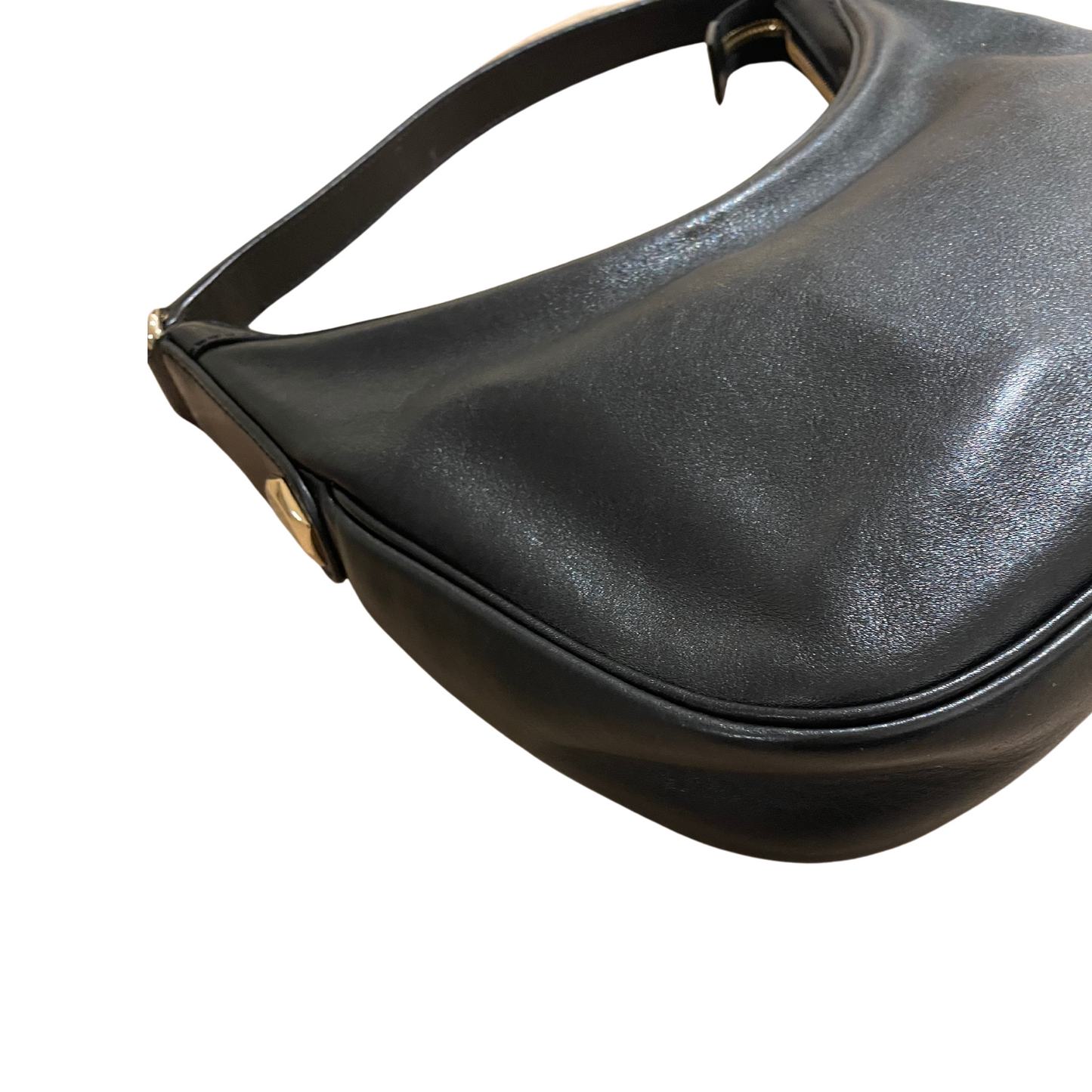 MEZZALUNA GUCCI PELLE NERA