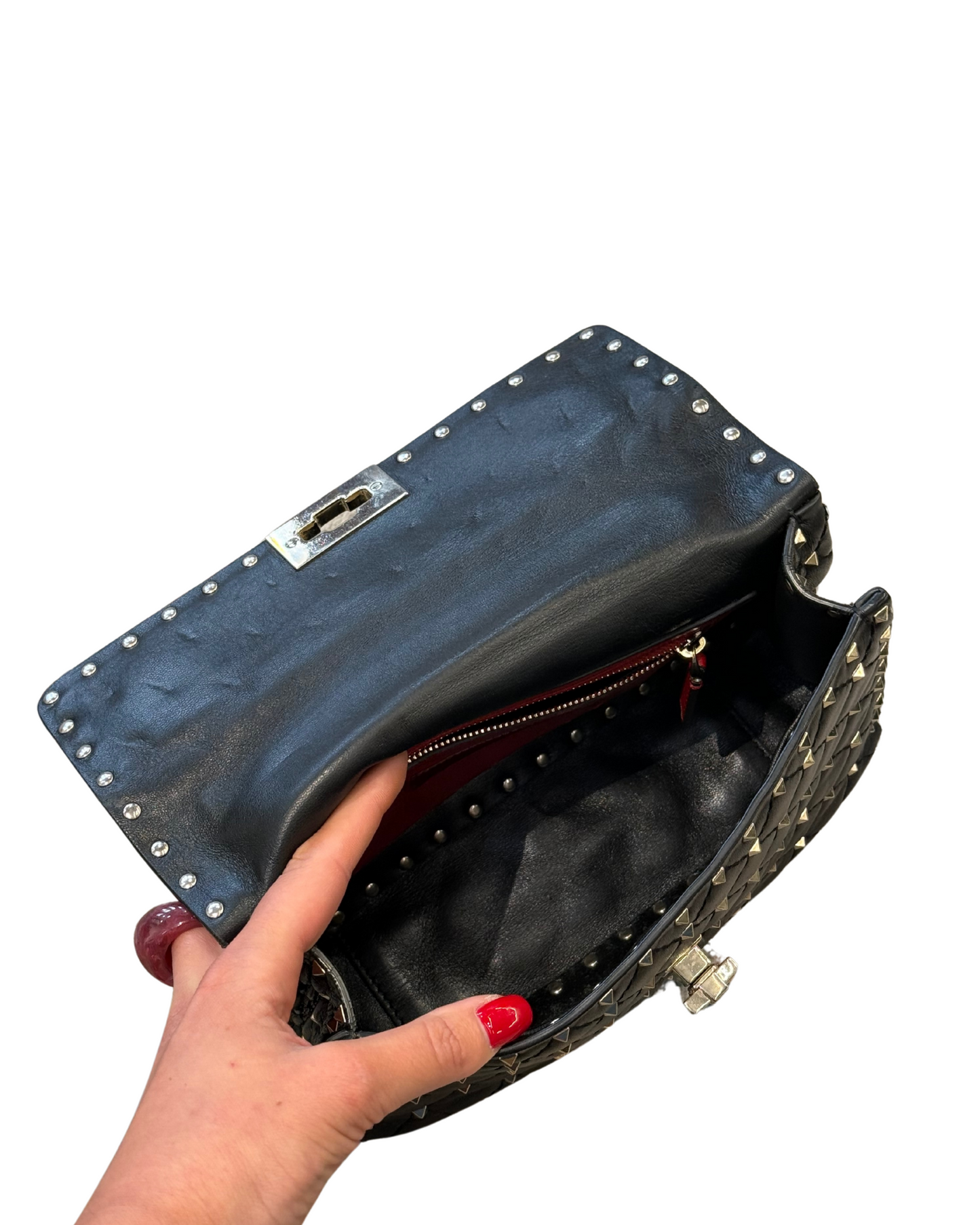 VALENTINO SPIKE MEDIA NERA