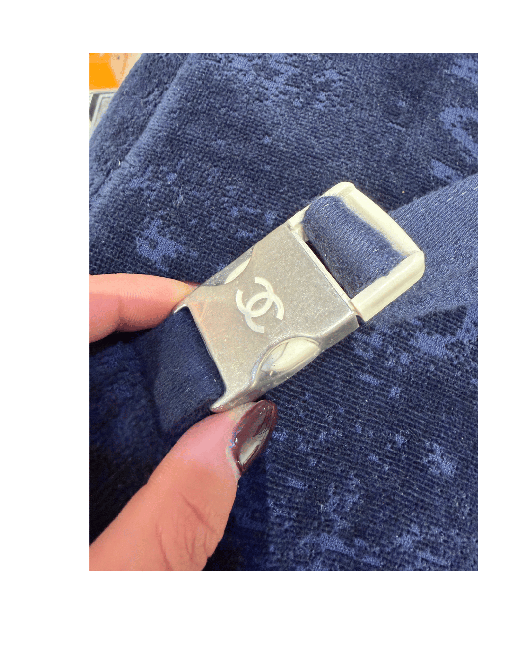 MARSUPIO CHANEL IN SPUGNA BLU CON TELO MARE