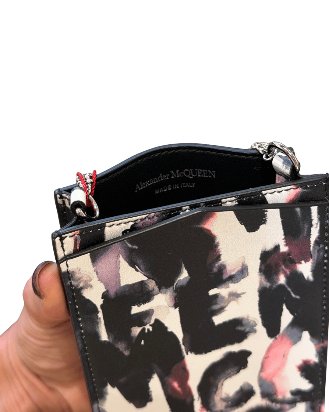 PORTACELLULARE ALEXANDER MCQUEEN CON CATENA
