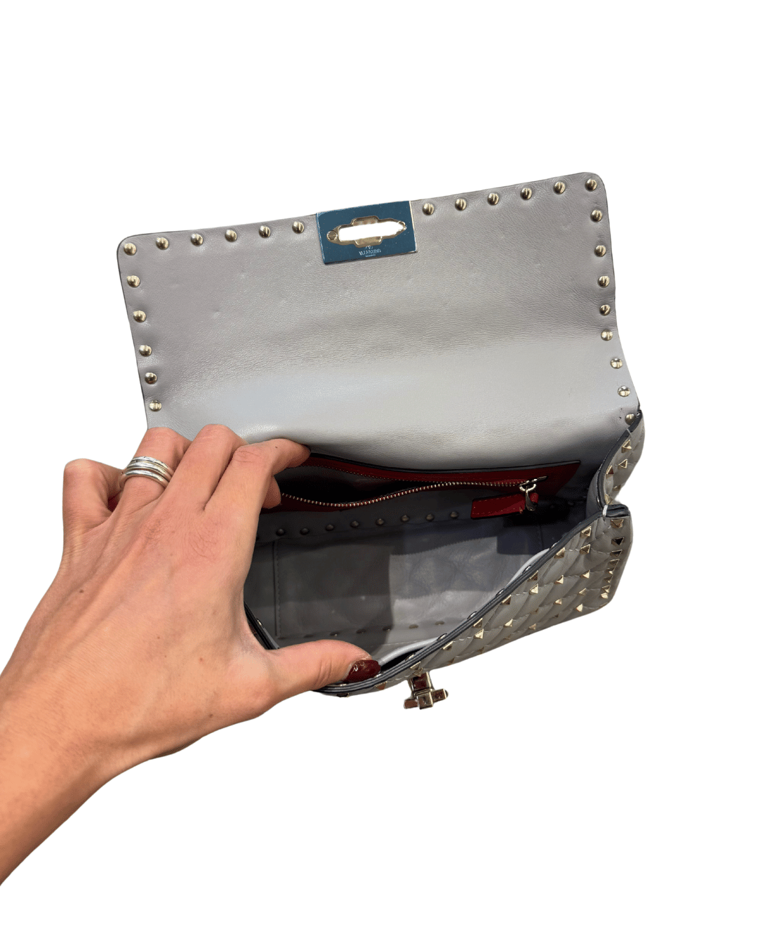 VALENTINO SPIKE MEDIA AZZURRA/GRIGIA