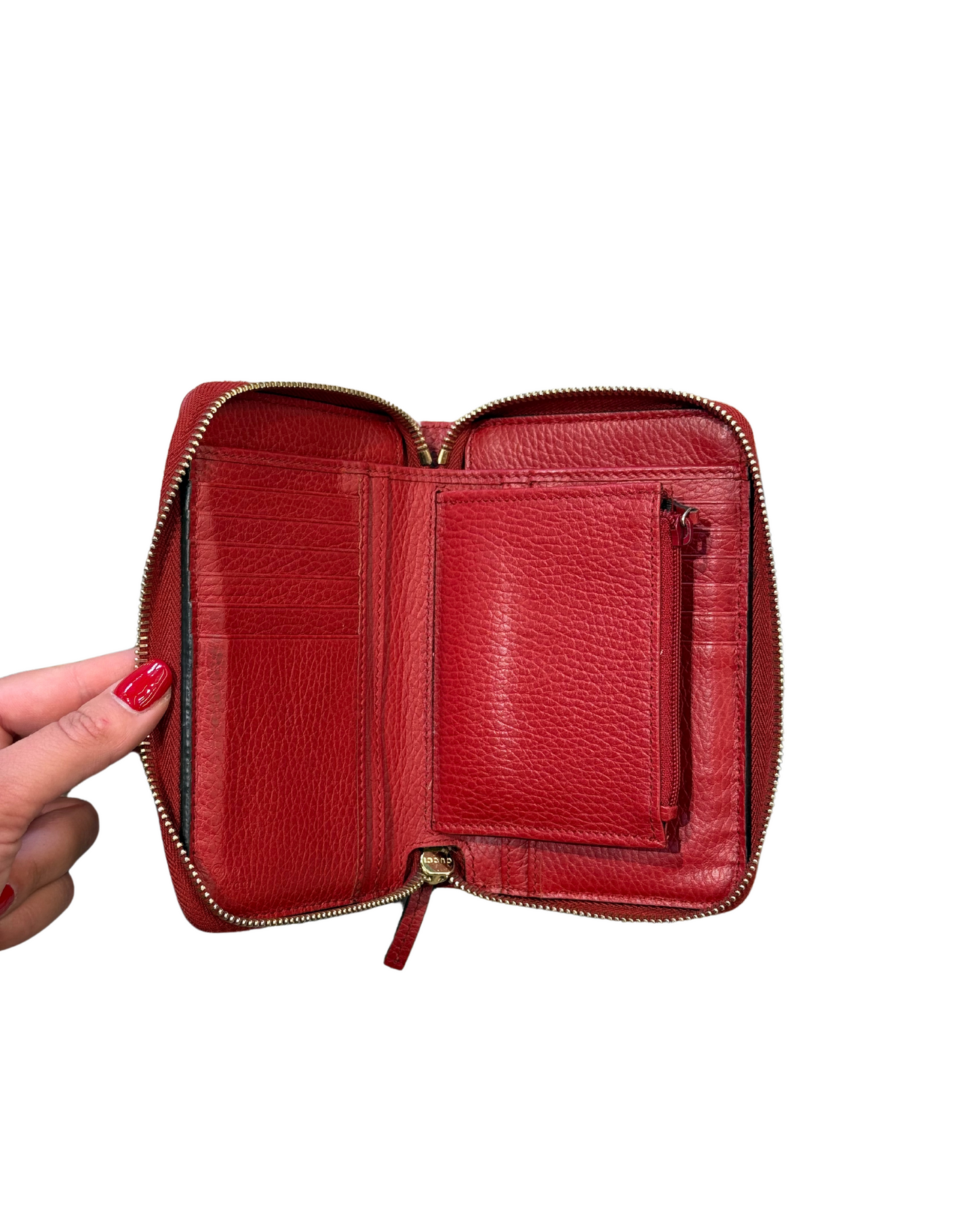 PORTAFOGLIO GUCCI RIFINITURE ROSSE