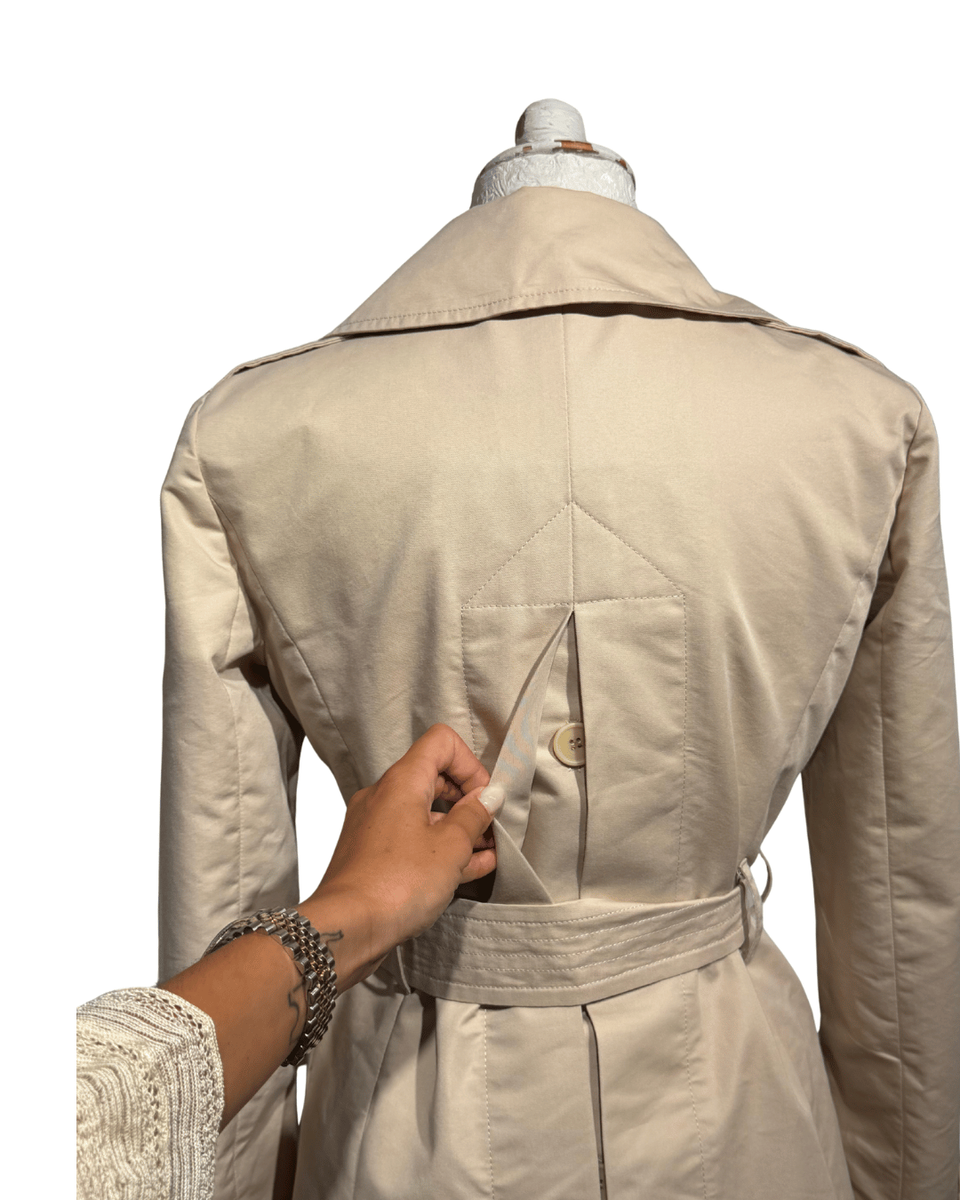 IMPERMEABILE MAXMARA BEIGE COTONE Tg 40