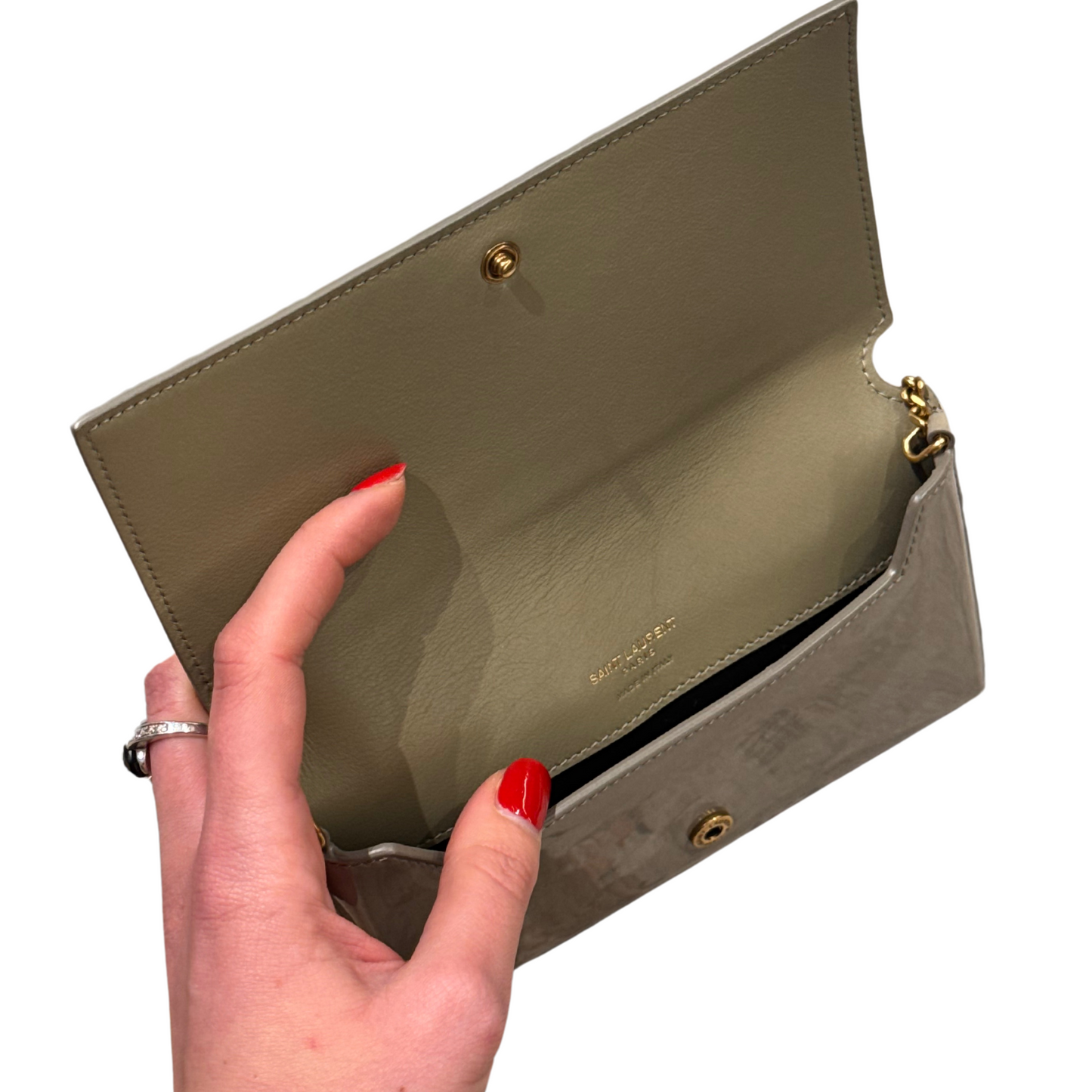 POCHETTE YSL VERNIS VERDE SALVIA