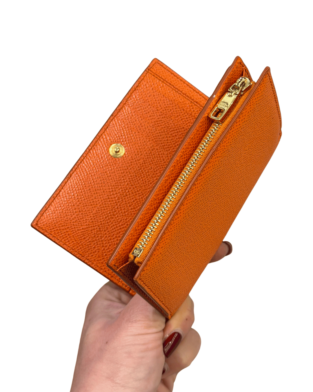 PORTAFOGLIO D&G ARANCIONE PELLE MARTELLATA