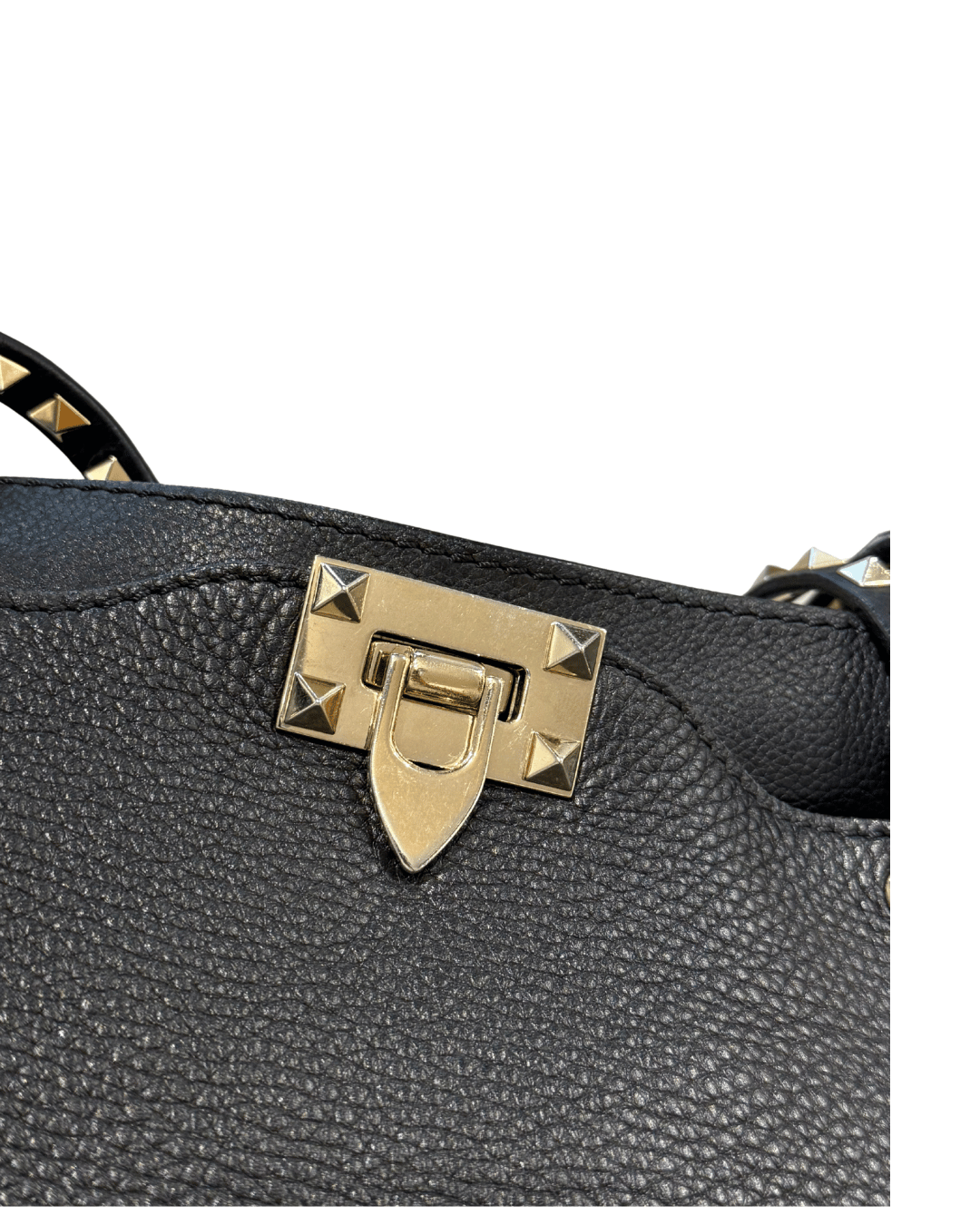 VALENTINO ROCKSTUD PELLE MARTELLATA NERA