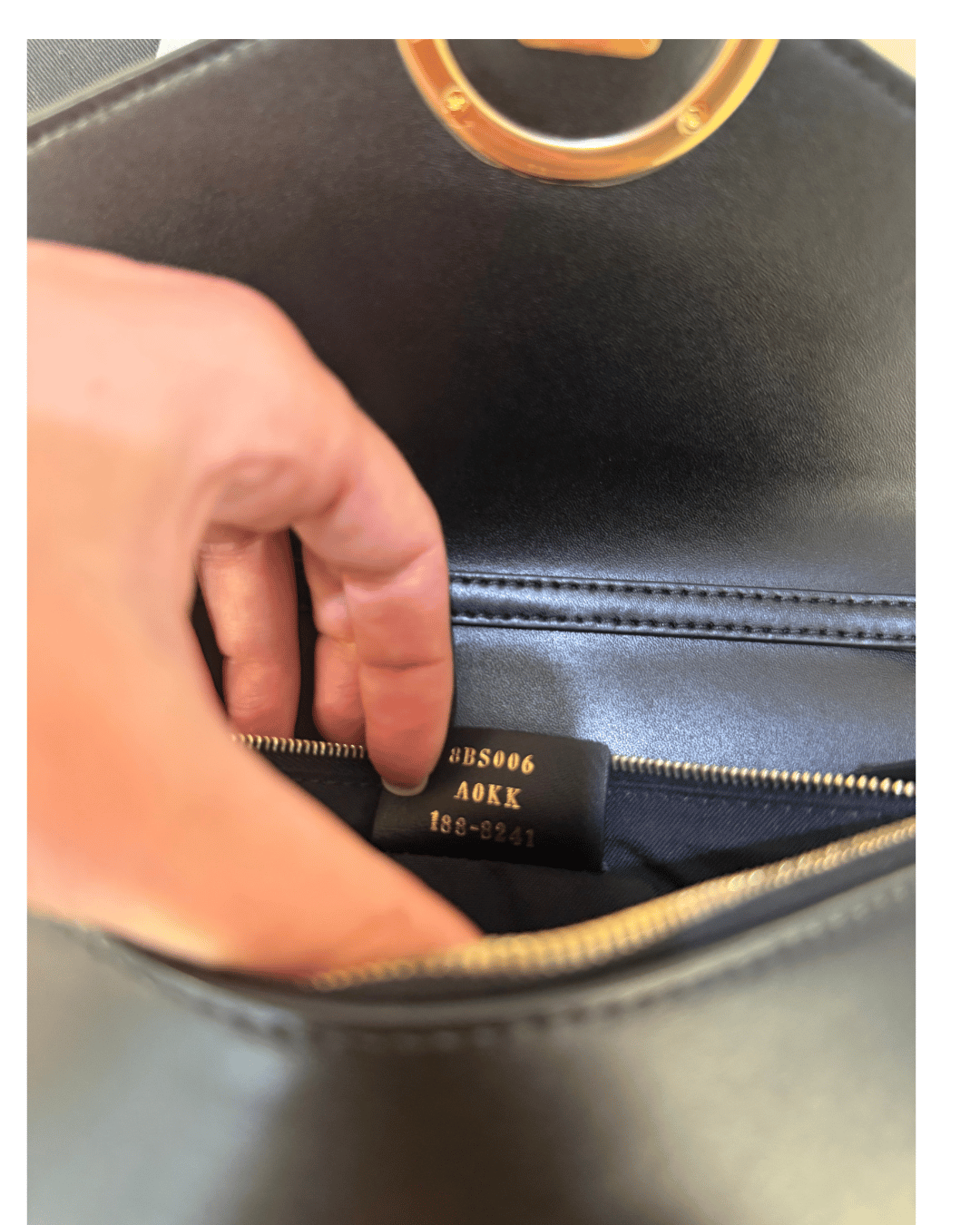 WOC FENDI PELLE LISCIA NERA HARDWARE DORATO