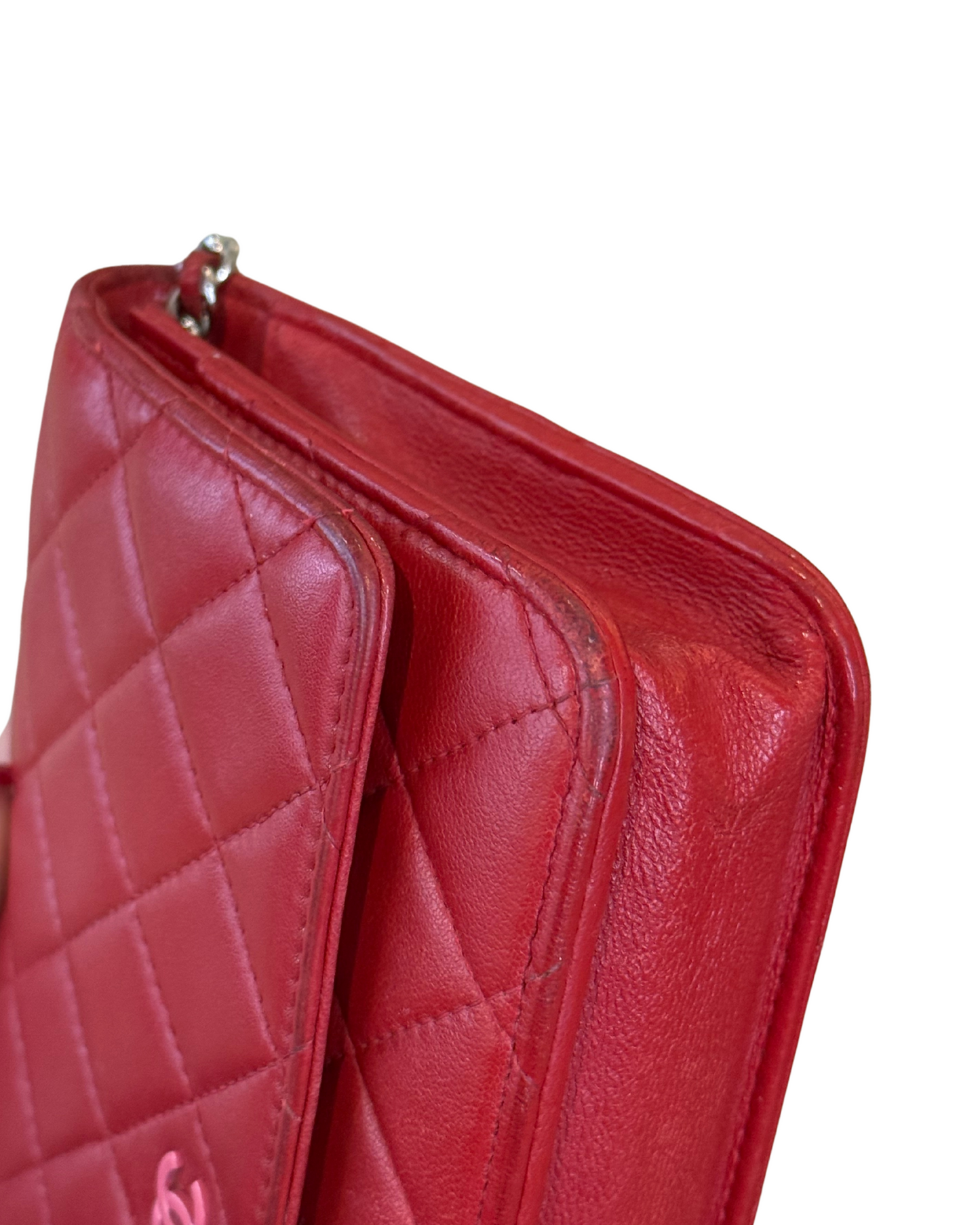 WALLET ON CHAIN CHANEL ROSSA