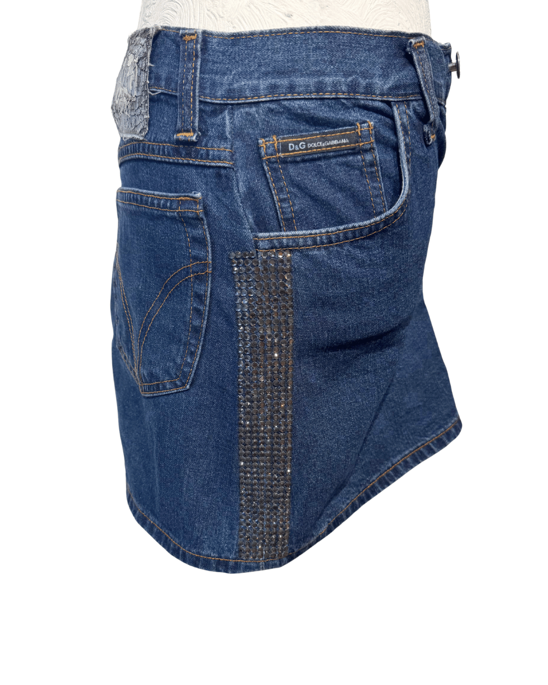 COMPLETO DENIM CON STRASS D&G Tg 40