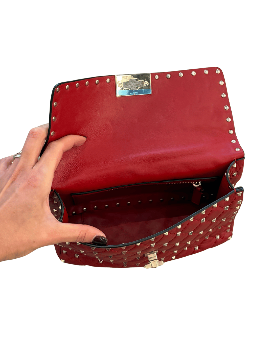 VALENTINO SPIKE MEDIA ROSSA