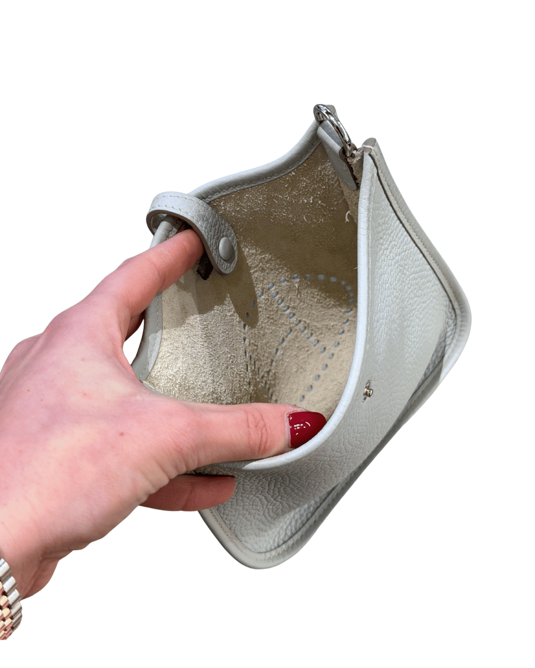 MINI EVELYNE HERMES AZZURRA CARTA DA ZUCCHERO