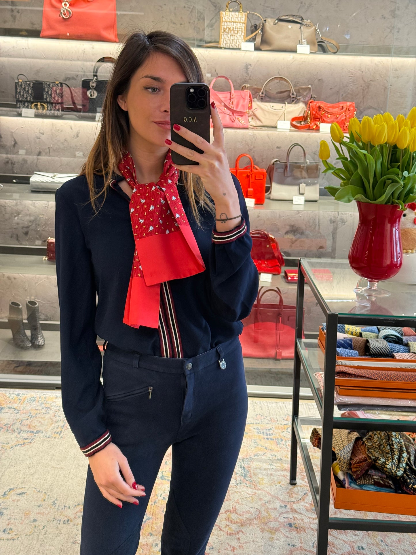 ASCOT HERMES ROSSO E OCHE