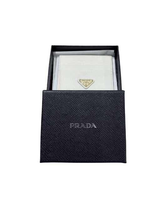 PORTACARTE PRADA PELLE SAFFIANO AVORIO