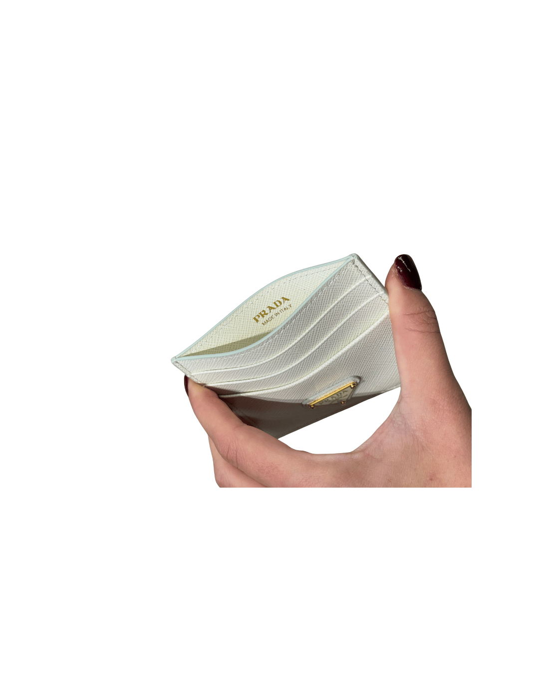 PORTACARTE PRADA PELLE SAFFIANO AVORIO