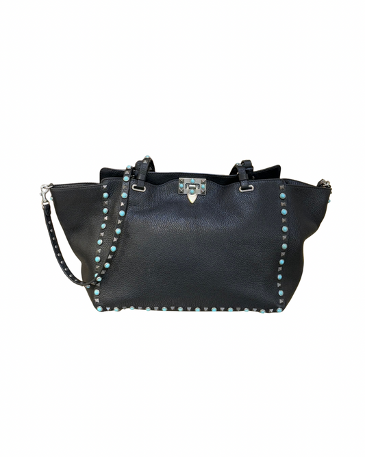 VALENTINO ROCKSTUD NERA BORCHIE TURCHESI