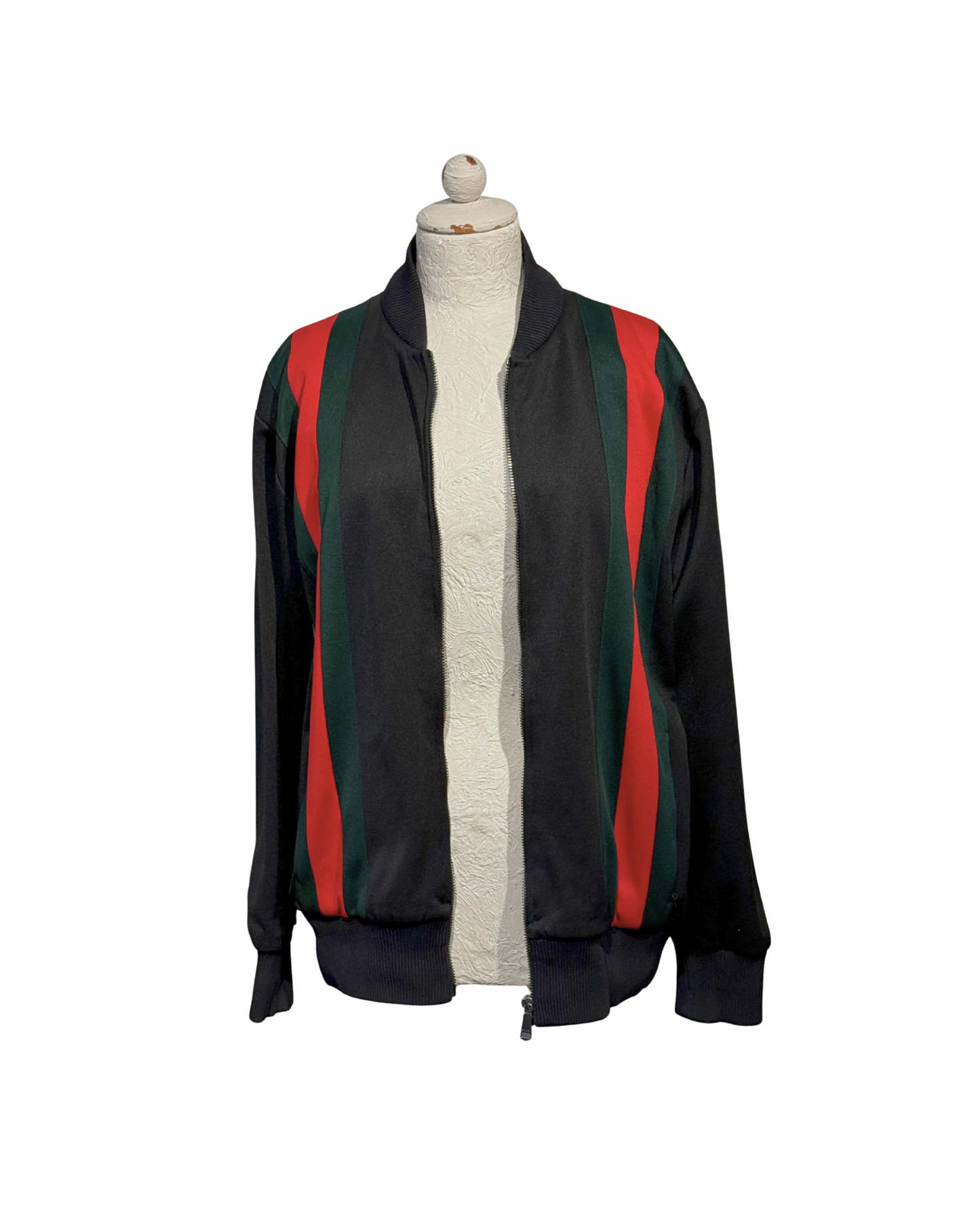 FELPA GUCCI UOMO NERA FASCIA WEB ROSSA E VERDE