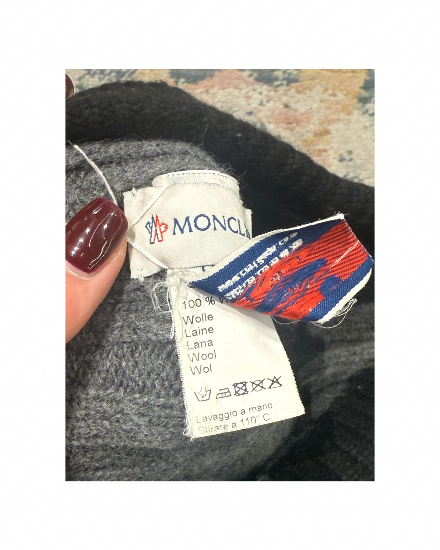 CUFFIA MONCLER GRIGIA E NERA