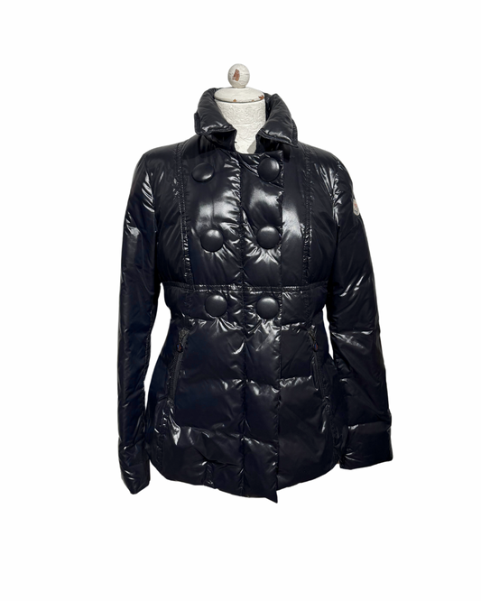 PIUMINO MONCLER NERO MAXI BOTTONI
