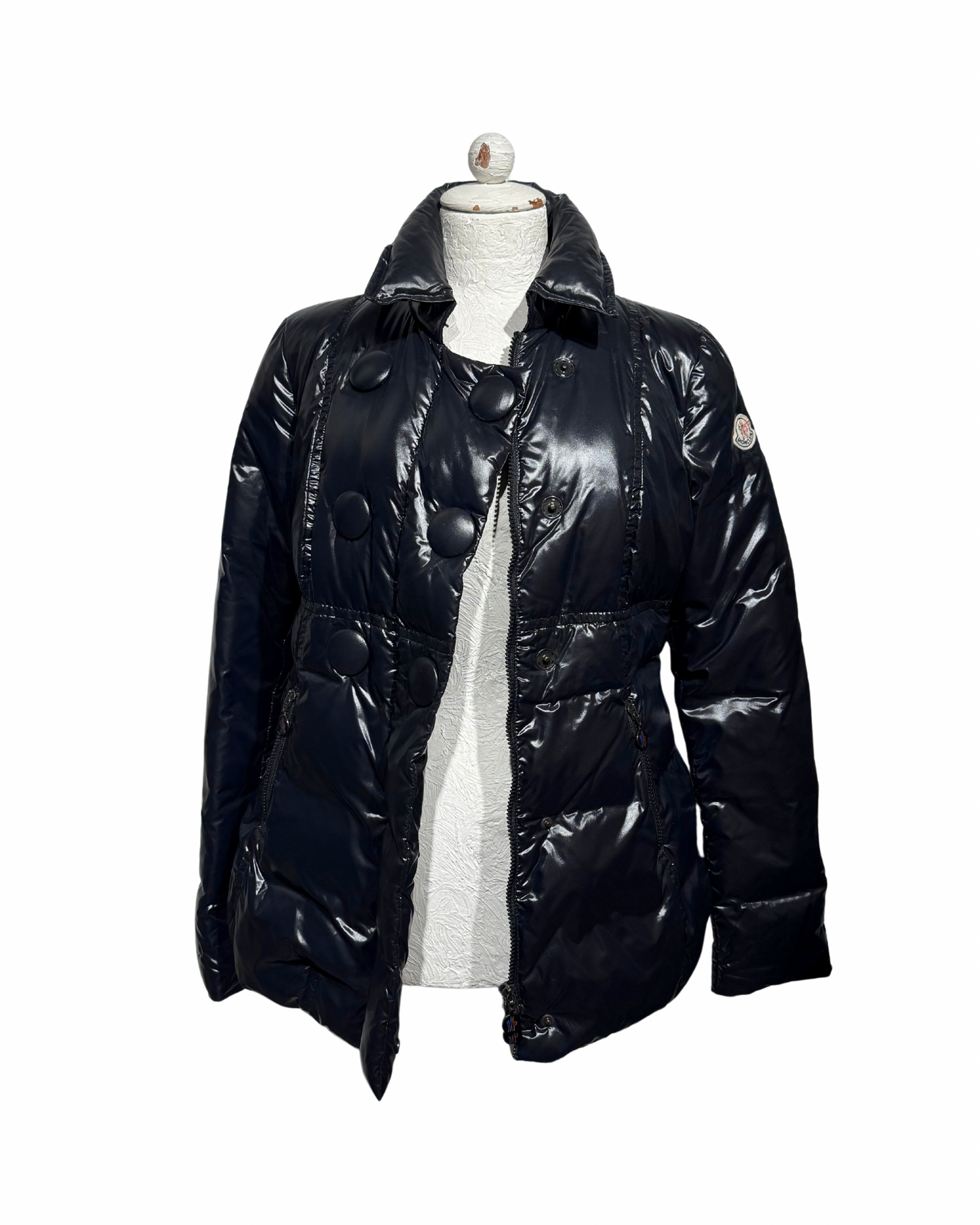 PIUMINO MONCLER NERO MAXI BOTTONI