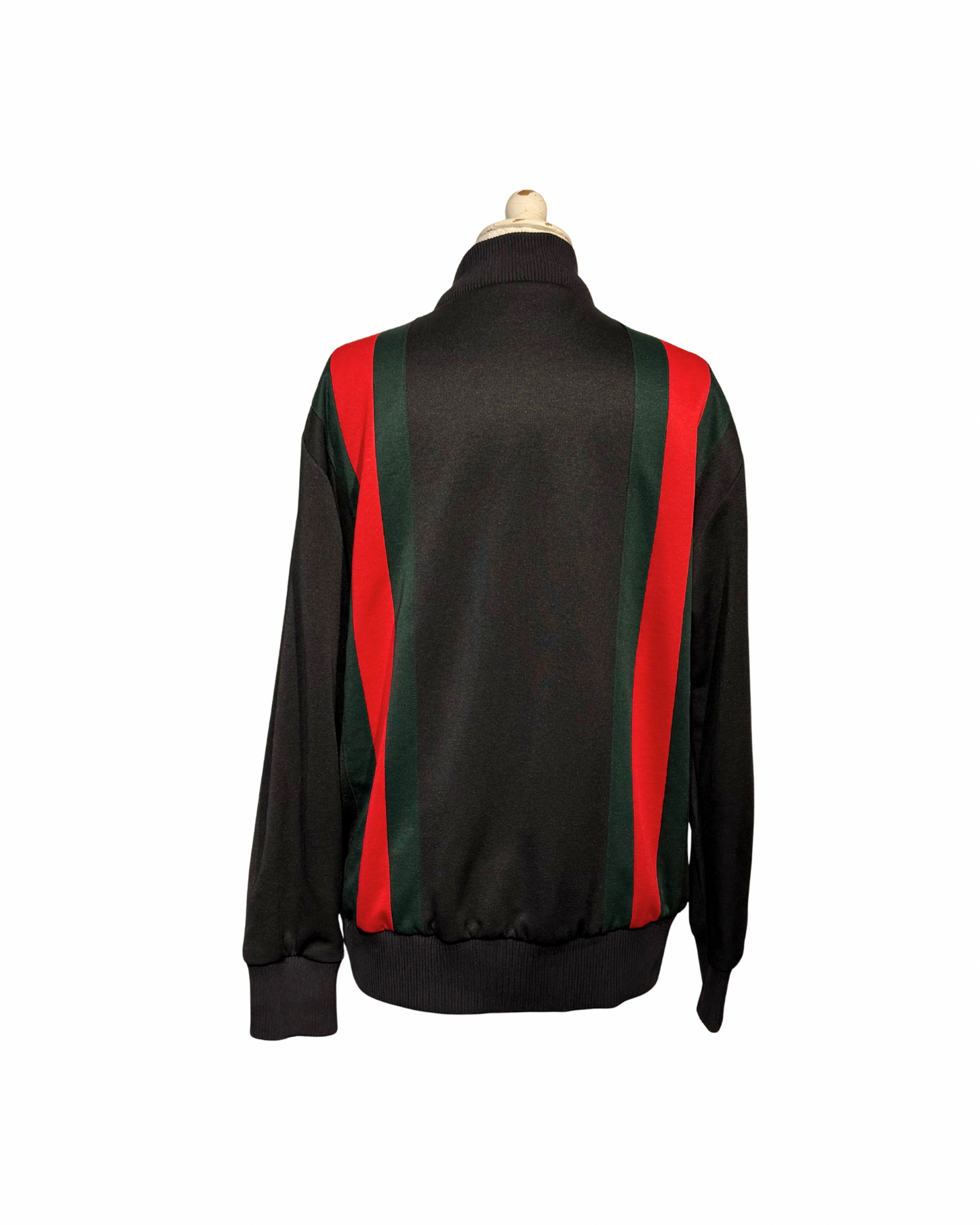 FELPA GUCCI UOMO NERA FASCIA WEB ROSSA E VERDE