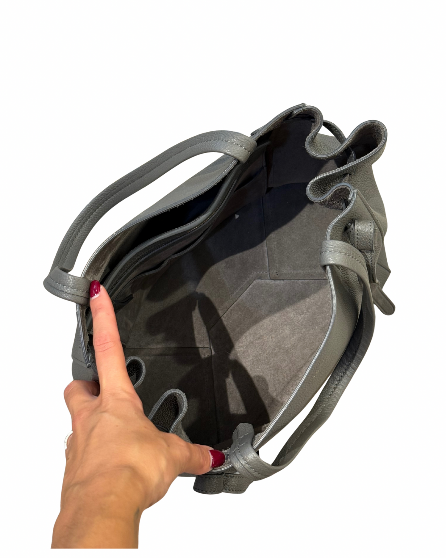 CELINE CABAS PHANTOM IN PELLE GRIGIA