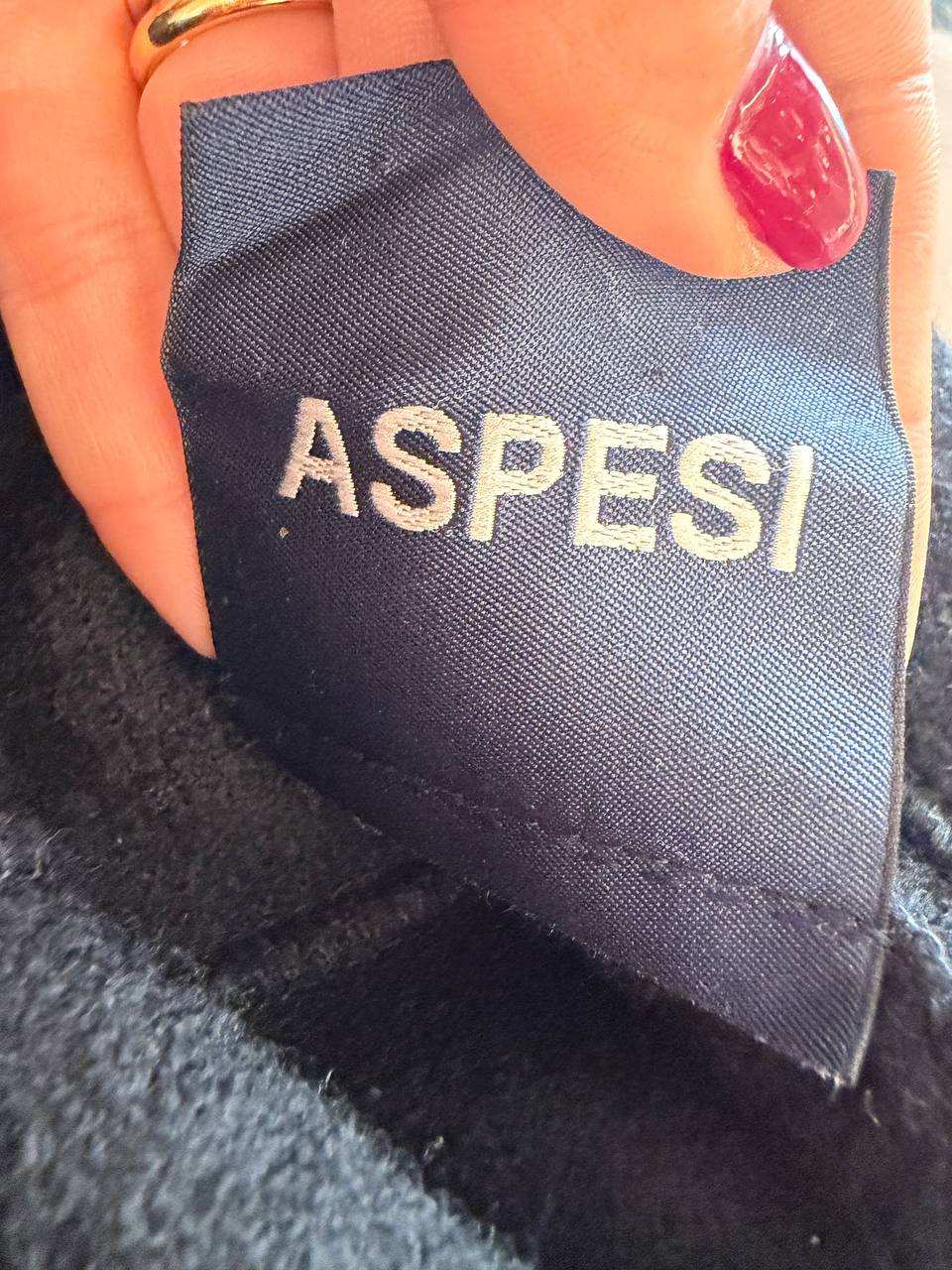 GIACCA ASPESI LANA COTTA NERA Tg 42