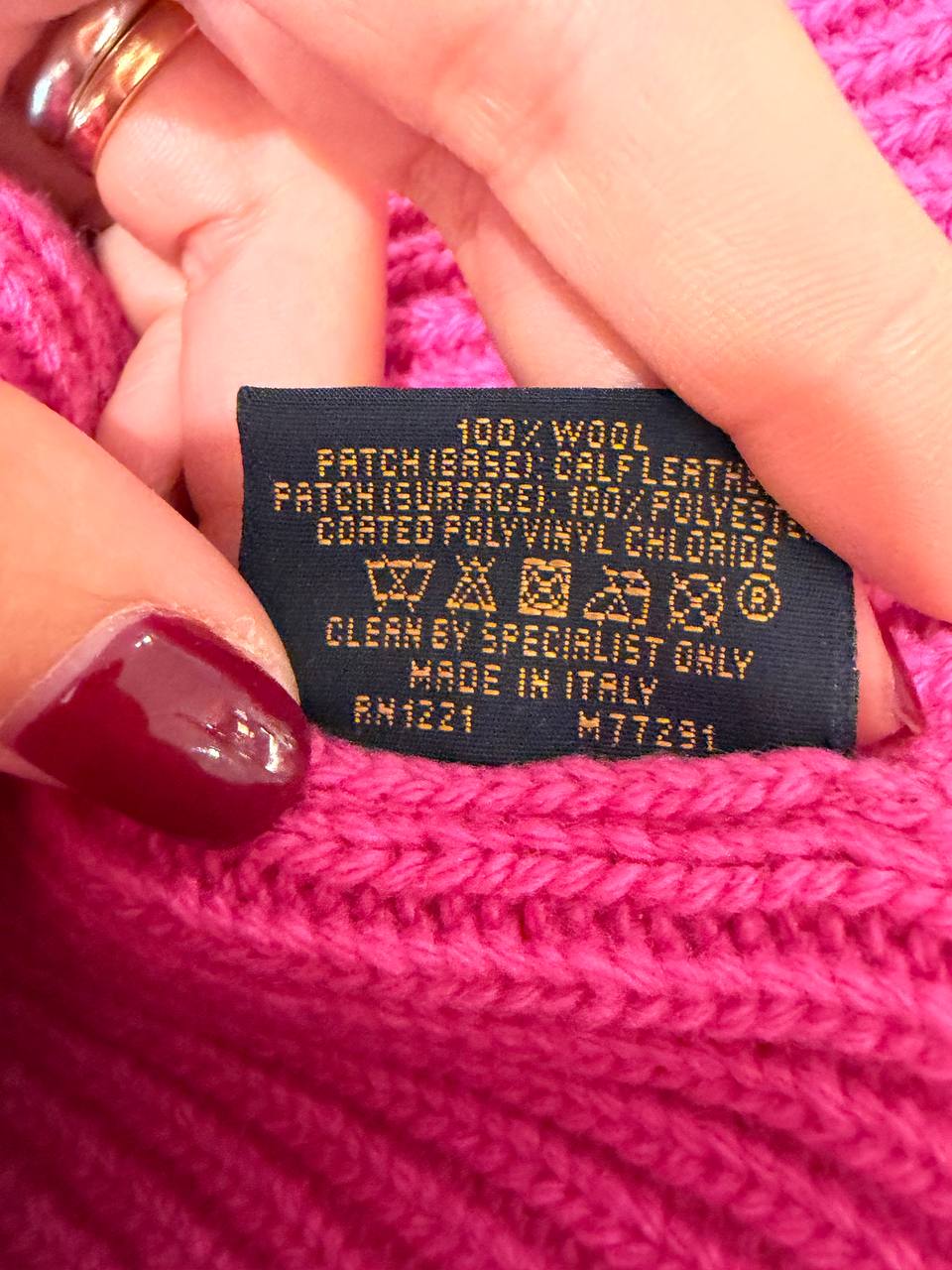 CUFFIA LANA LOUIS VUITTON FUCSIA CON SCATOLA
