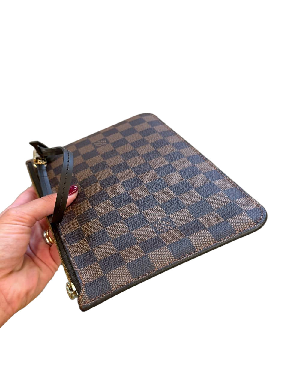 POCHETTE PIATTA LOUIS VUITTON DAMIER EBENE