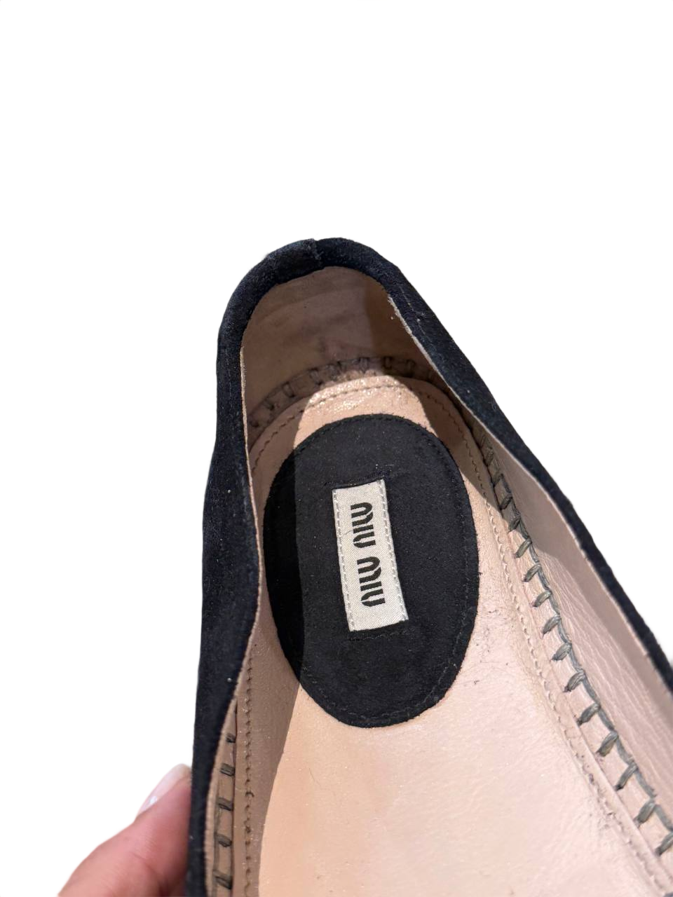 ESPADRILLAS MIUMIU SCAMOSCIATE CRISTALLI NERE Nr 40