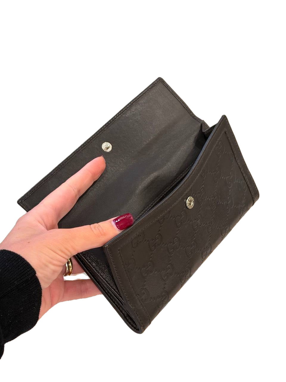PORTAFOGLIO GUCCI CONTINENTAL PELLE GUCCISSIMA MARRONE