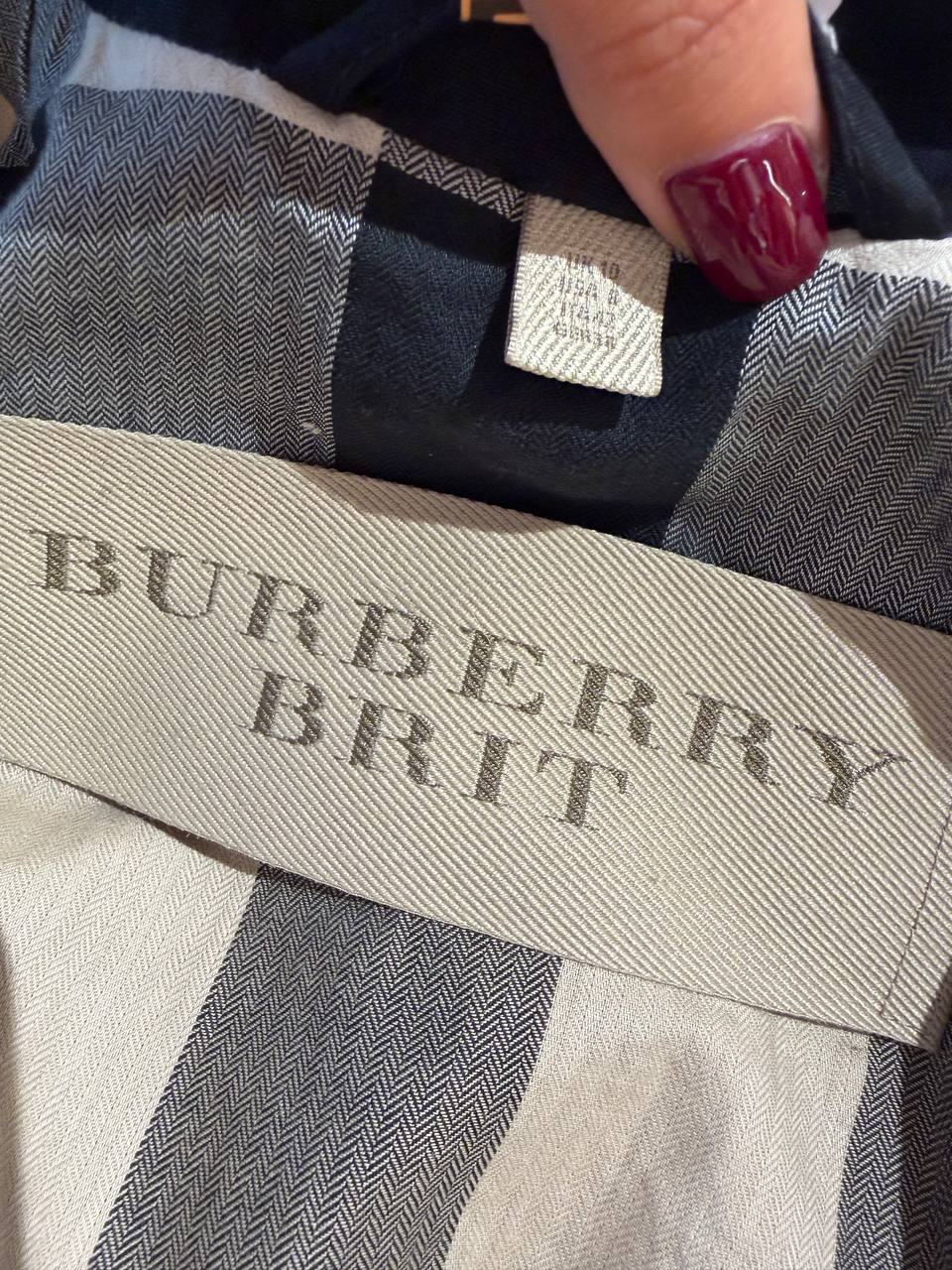 IMPERMEABILE BURBERRY DOPPIO PETTO NERO CON BOTTONI DORATI Tg 42