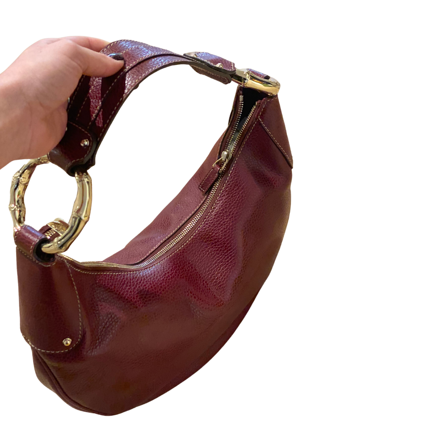 MEZZALUNA DI GUCCI BORDEAUX