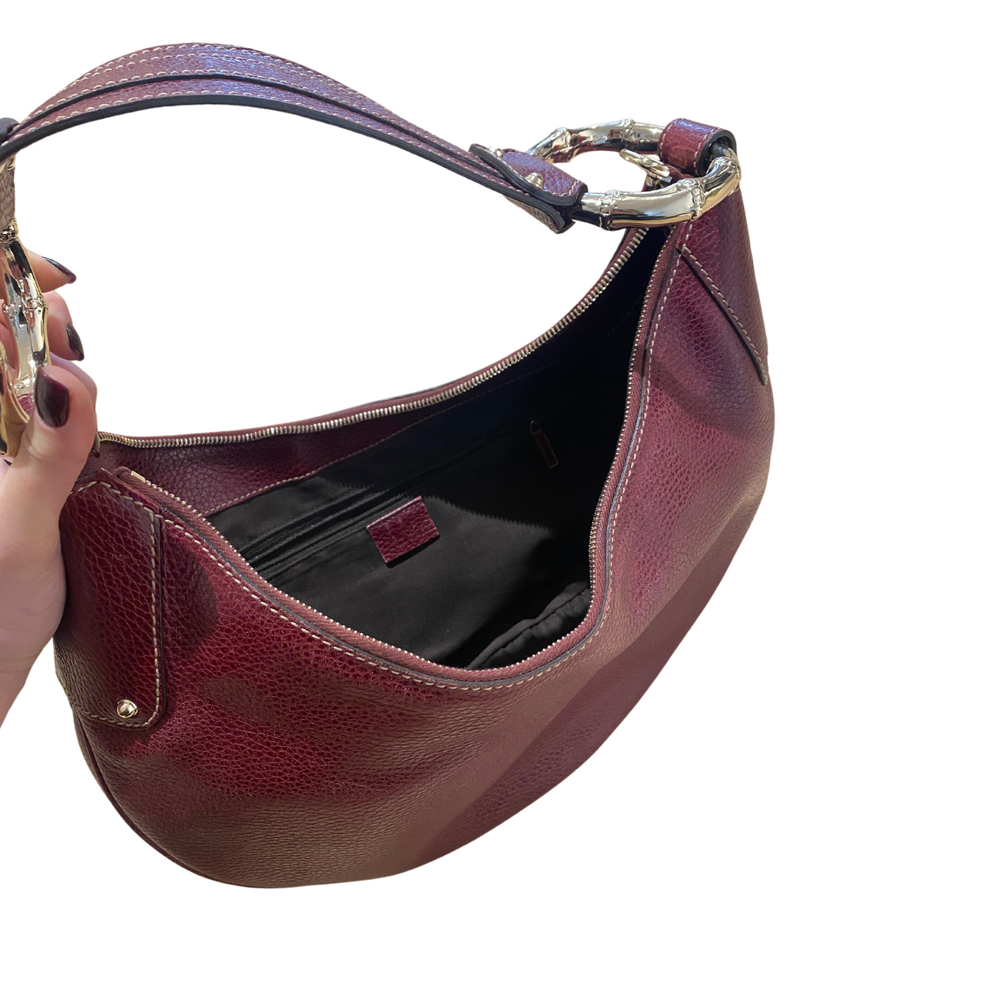 MEZZALUNA DI GUCCI BORDEAUX