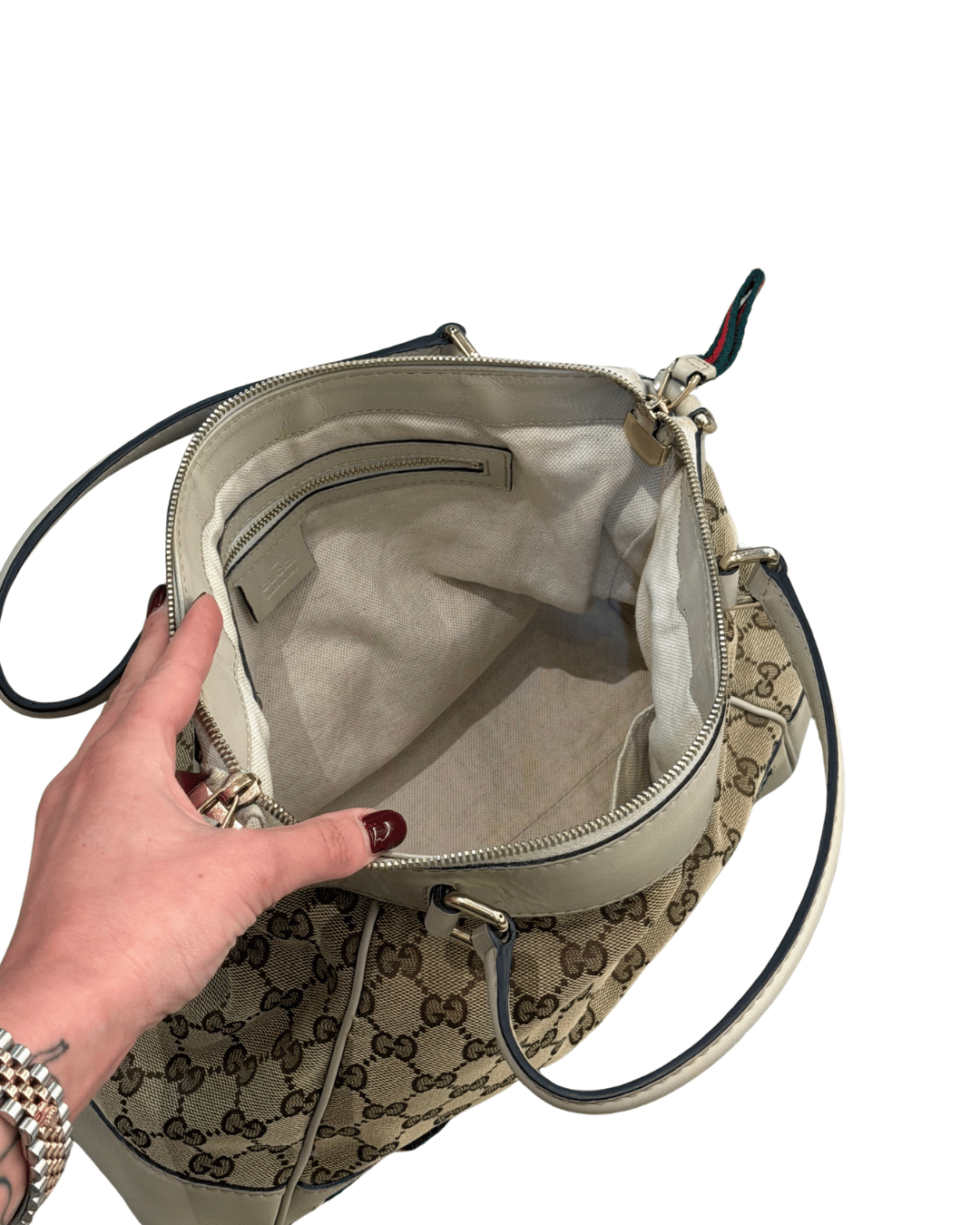 GUCCI JOY BOSTON TELA GG SUPREME RIFINITURE AVORIO