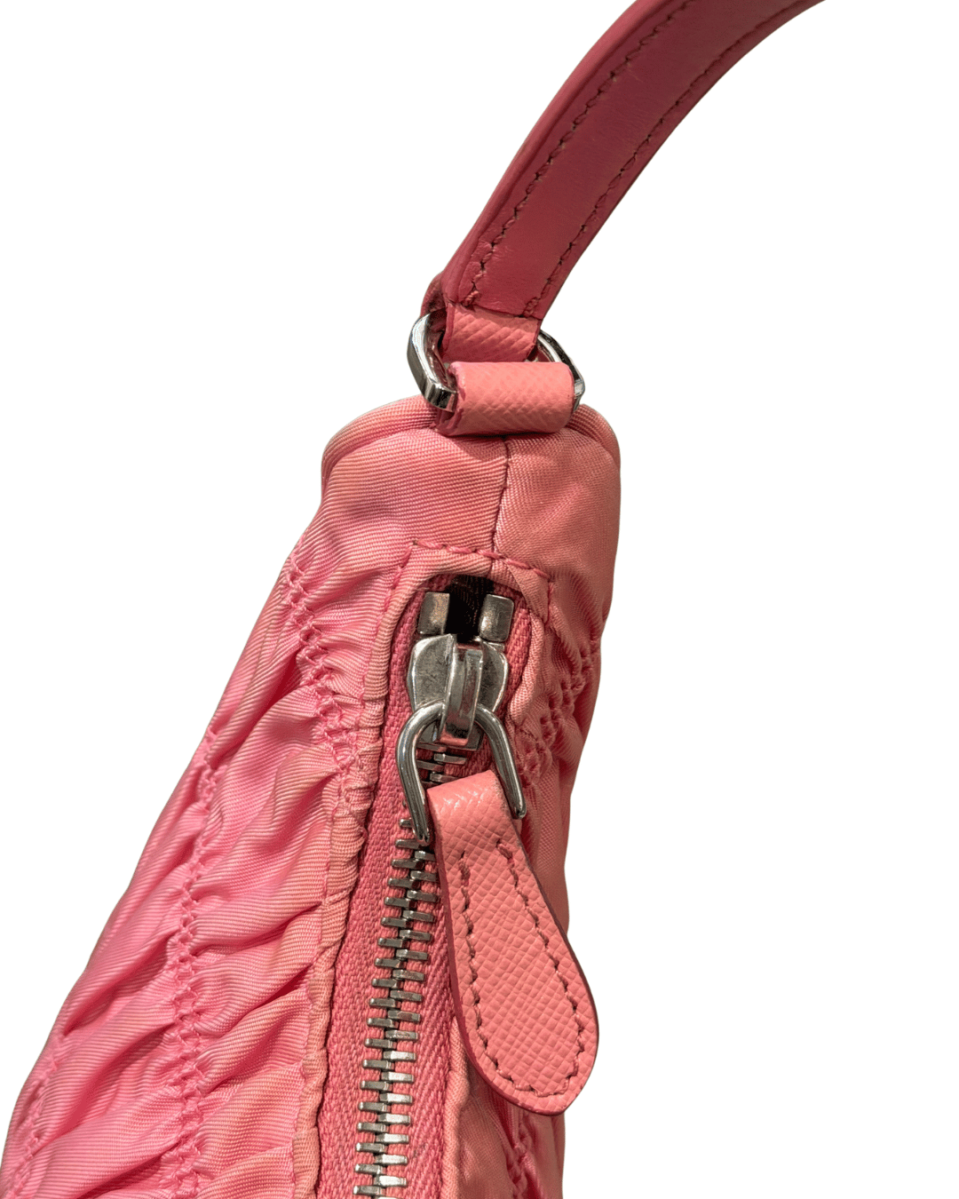 PRADA IN NYLON ROSA TESSUTO GAUFRE