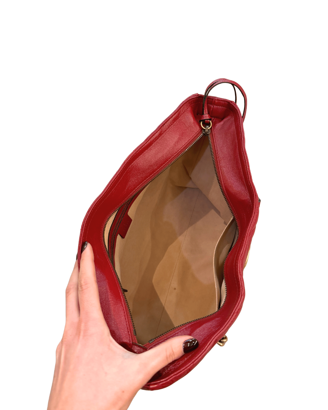 SHOPPER MARMONT GUCCI ROSSA A SPALLA