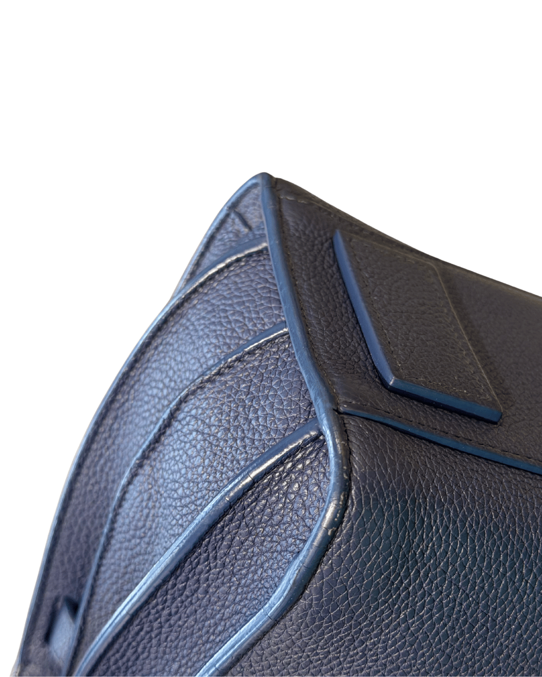 SAC DE JOUR SMALL YSL BLU PELLE MARTELLATA