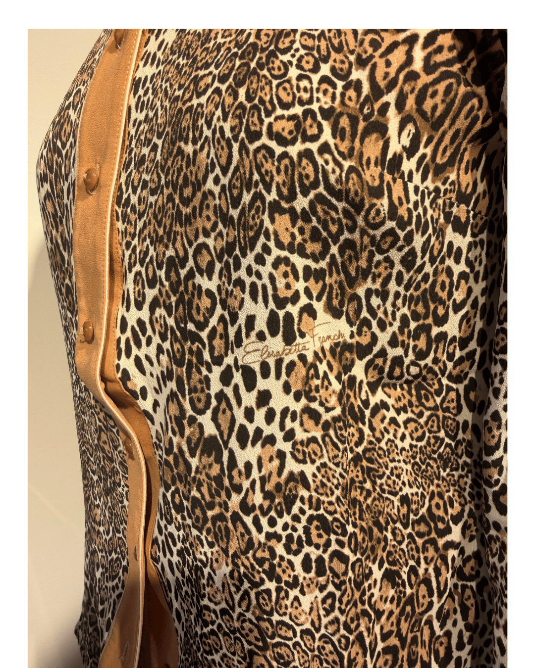 CAMICIA MACULATA RIFINITURE BEIGE Tg 42
