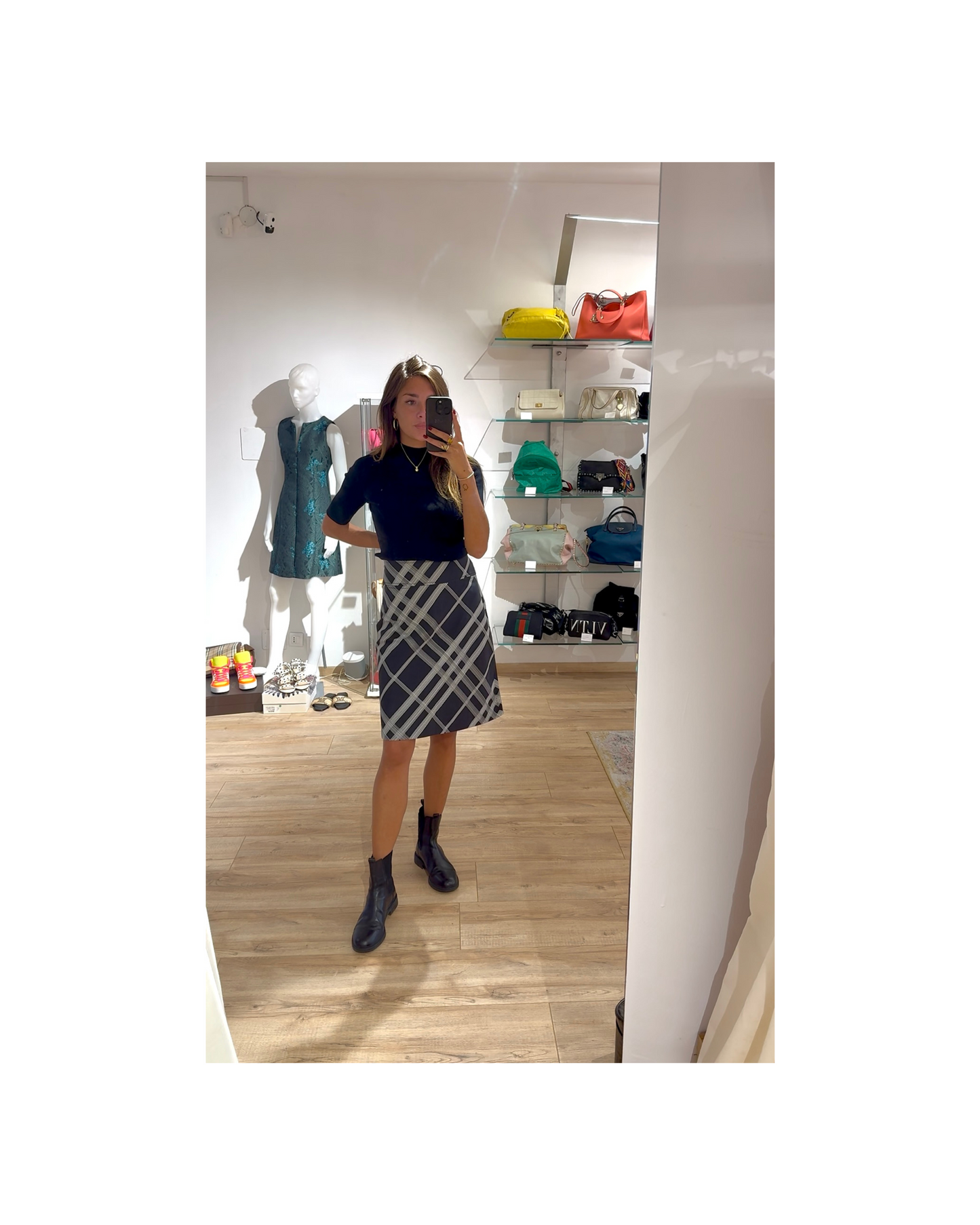GONNA BURBERRY CHECK GRIGIA