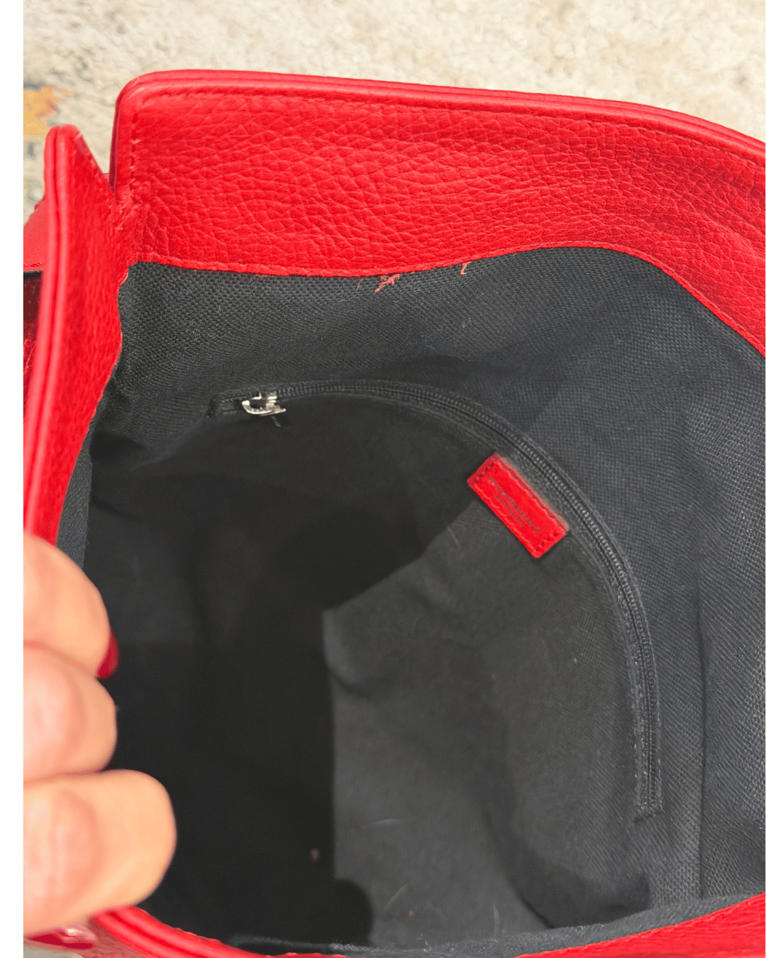 BURBERRY A SPALLA IN PELLE ROSSA