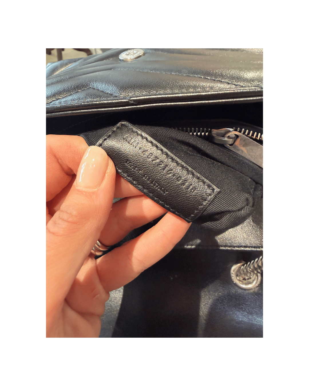 LOULOU MEDIA NERA YSL HARDWARE ARGENTO