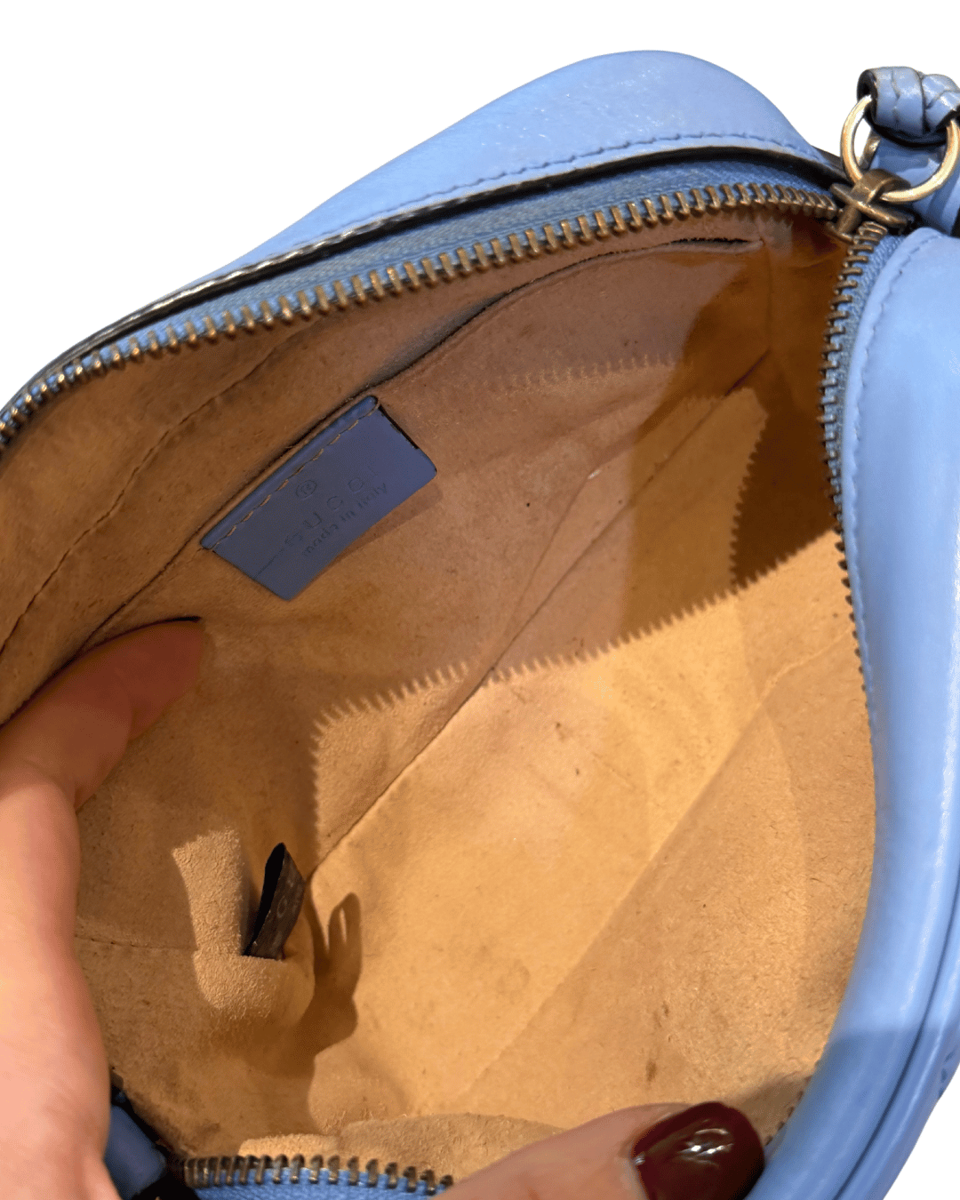 MINI CAMERA BAG GUCCI AZZURRA