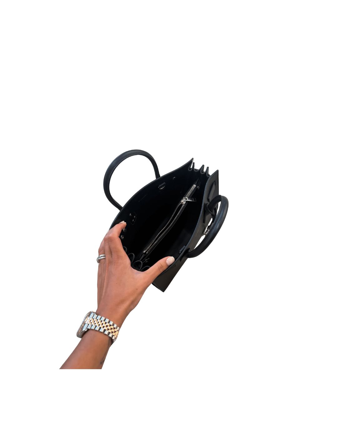SAC DE JOUR SMALL NERA YSL PELLE MARTELLATA