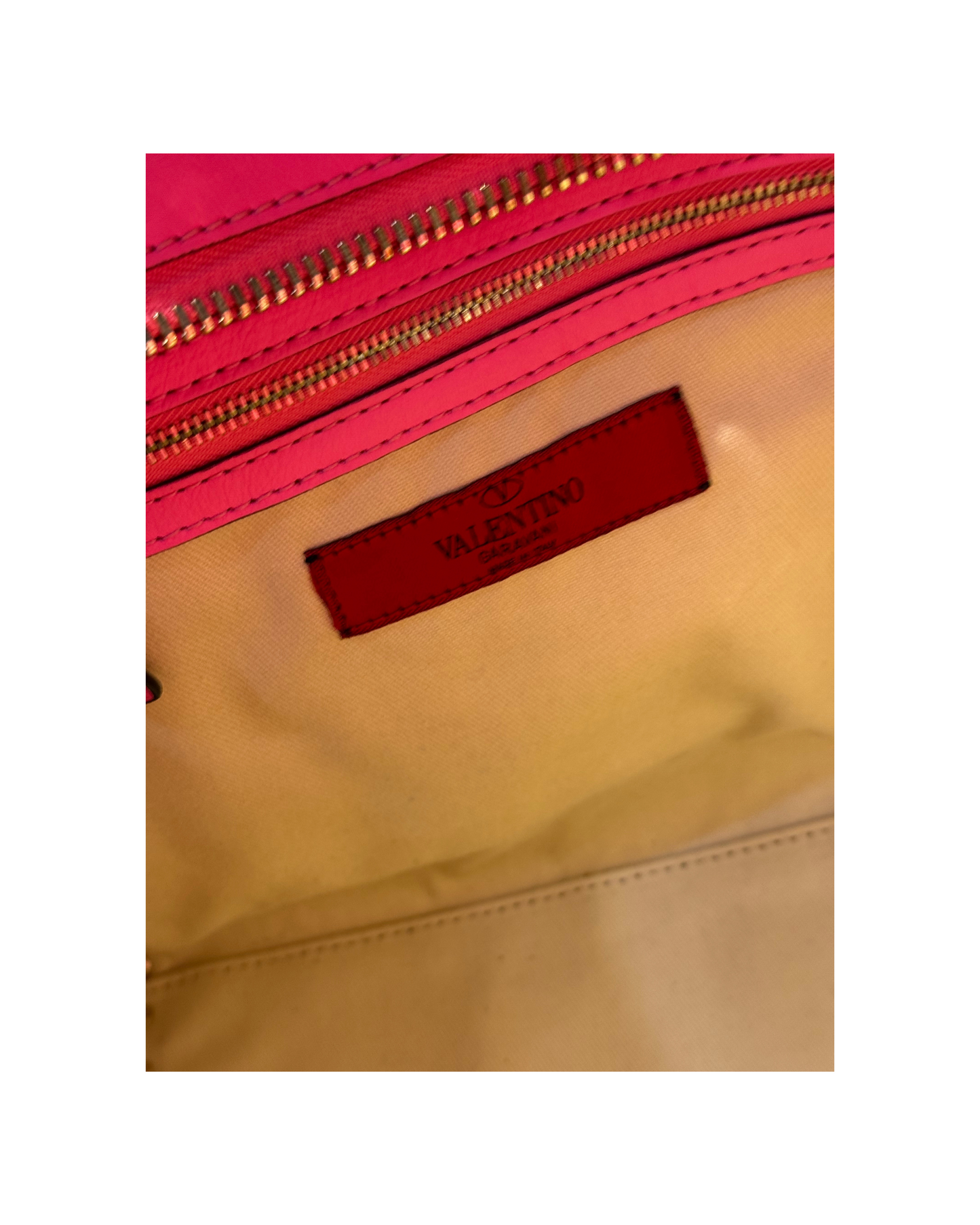 BORSA VALENTINO GARAVANI ROCKSTUD TOTE FLUO