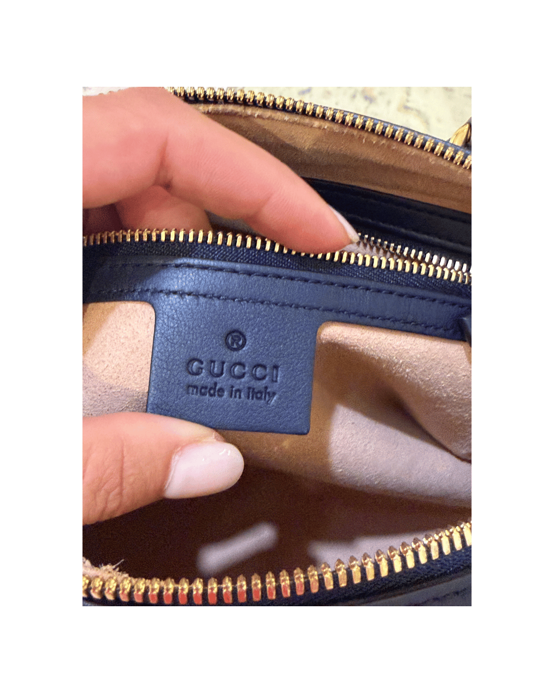 BAULETTO GUCCI BOSTON PVC RIFINITURE BLU