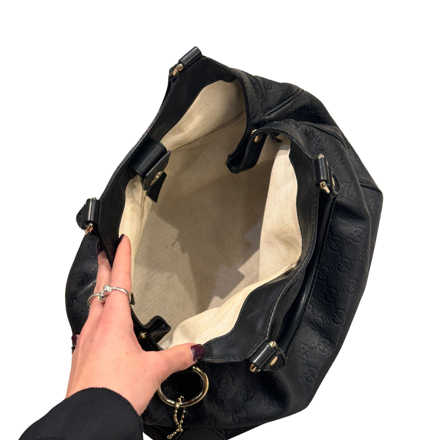 BORSA GUCCI NERA IN PELLE