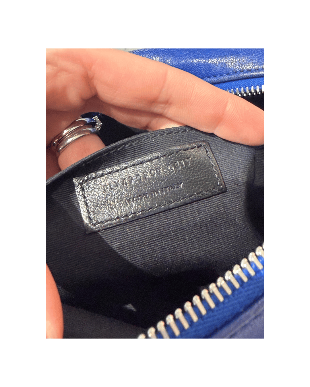 CAMERA BAG YSL BLU ELETTRICA