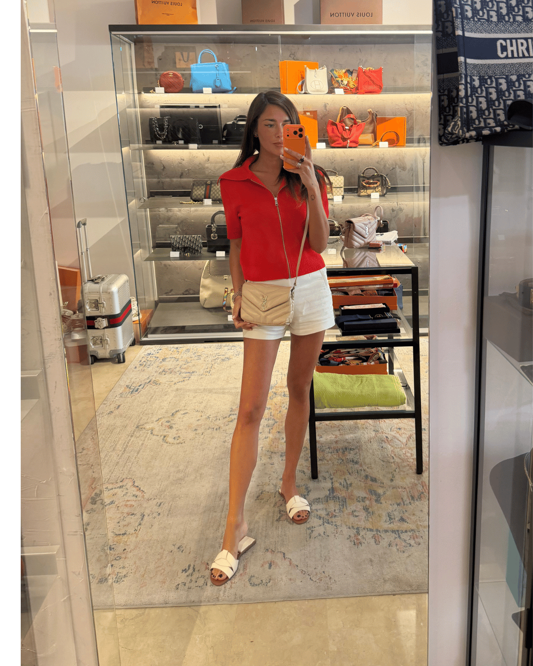 LOULOU TOY YSL BEIGE HARDWARE ARGENTO
