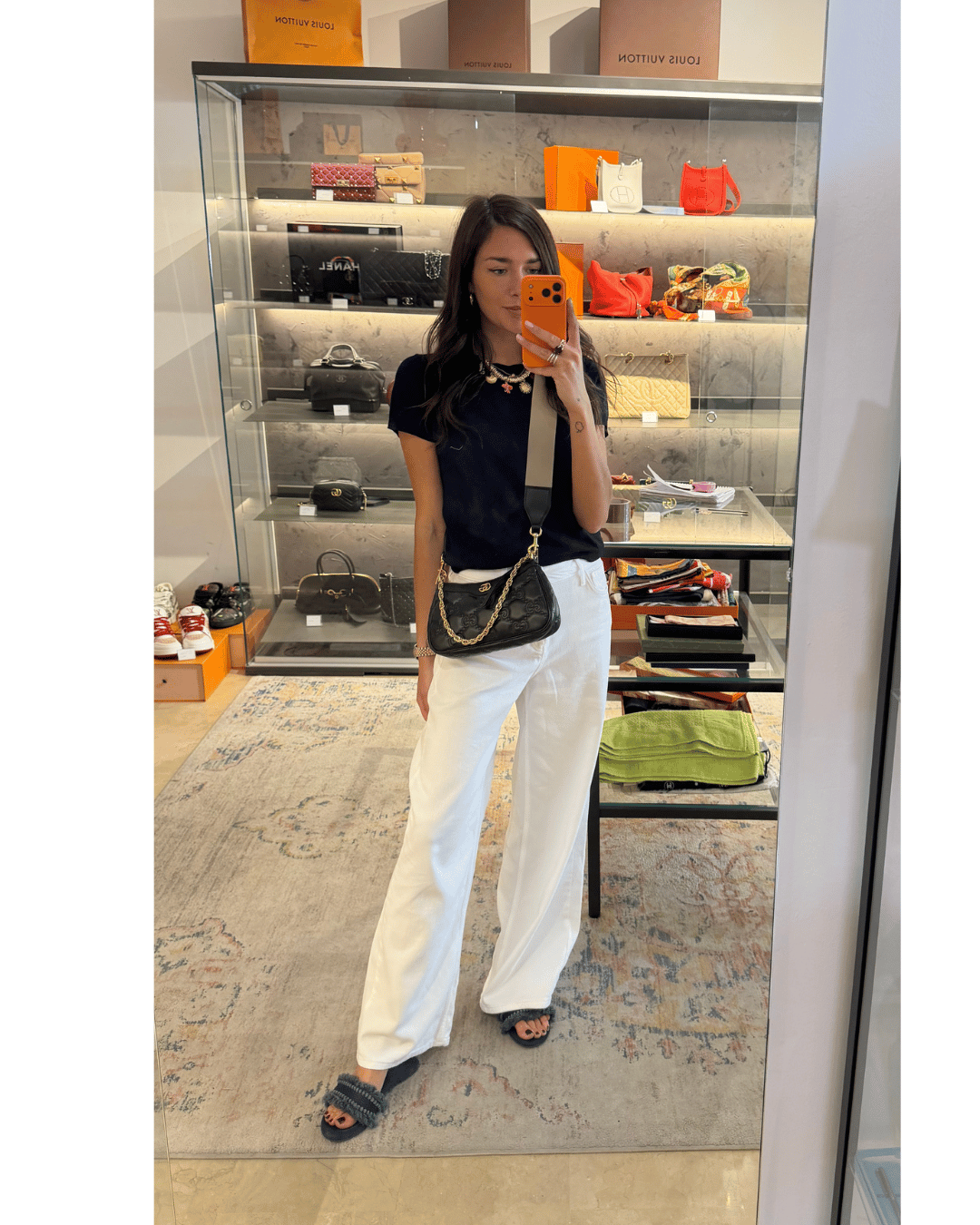 POCHETTE GUCCI PELLE GG SOFT CON TRACOLLA E CATENA