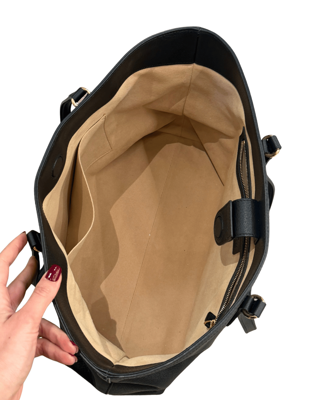 SHOPPER GUCCI OPHIDIA PELLE NERA FASCIA WEB